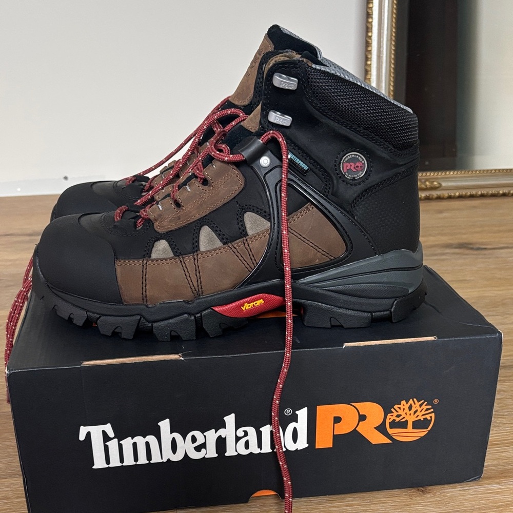 Timberland PRO Men's Black and Brown Hiking Boots